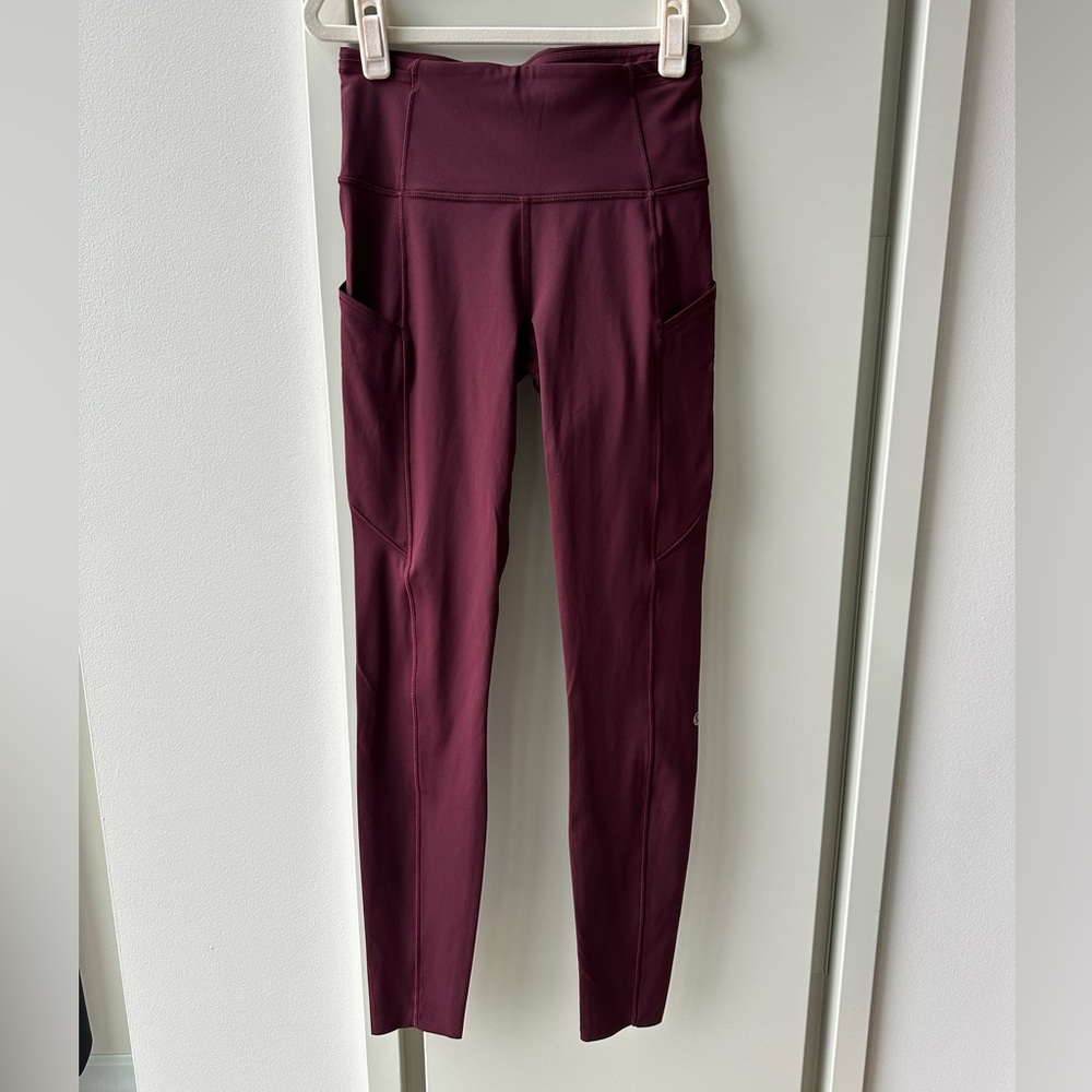 Lululemon Fast and Free Tight - size 4 - Dark Red/Burgundy